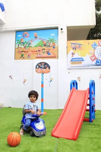 Kids playing outdoors at Minnie World Kids Pre-School